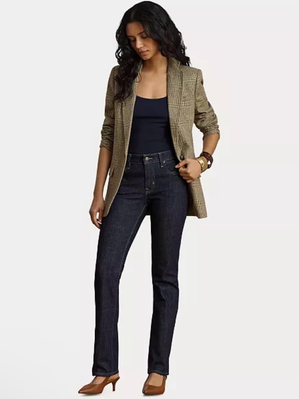 Lauren Ralph Lauren Dark Wash Straight Leg Jeans 4P